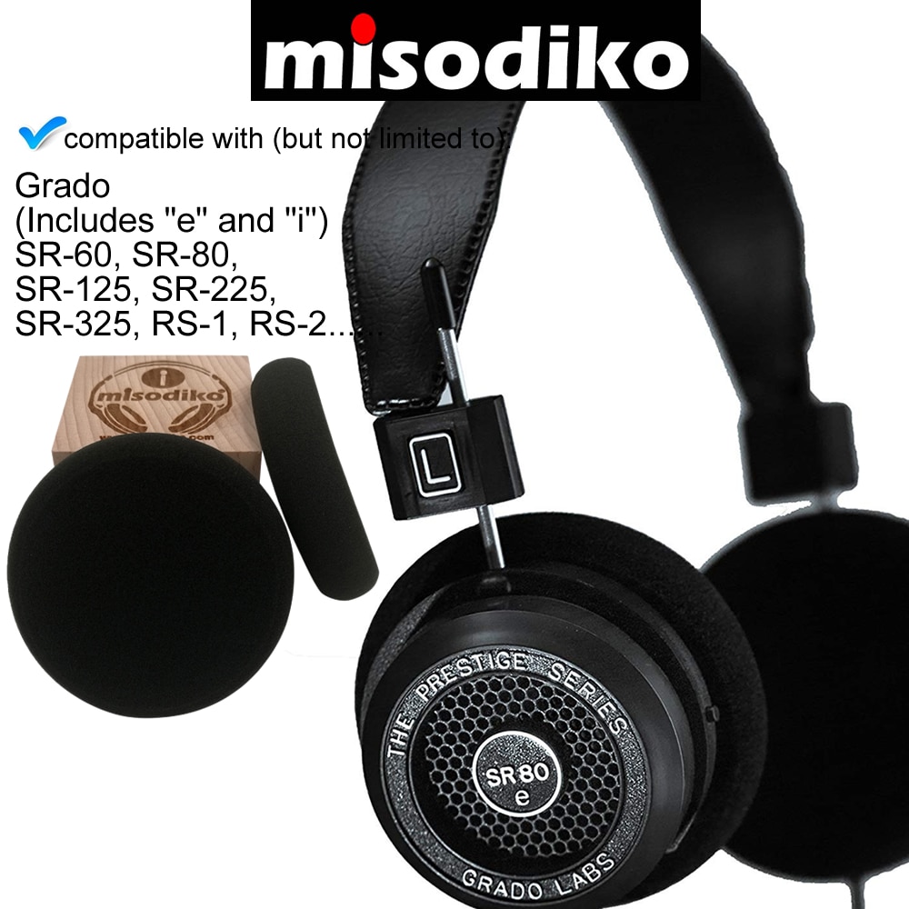 misodiko Replacement Foam Ear Pads Cushions - for Grado SR60i, SR60e, SR80i, SR80e, SR125i, SR125e, Headphones Earpads Pillow