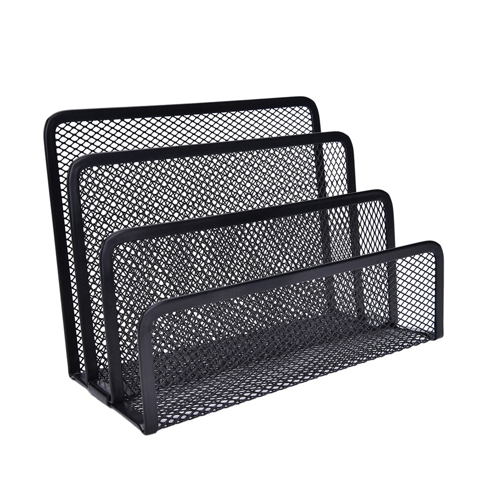 Desk Office File Organiser Letter Sorter Black Mesh Mail Document Tray Business Storage School Stationery