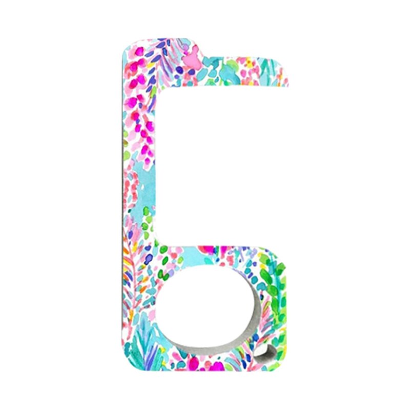 Portable Non-Contact Door Opener Stylus Elevator Keychain Tool Hygienic Keychain Open Doors Press Elevator Button Tool: C