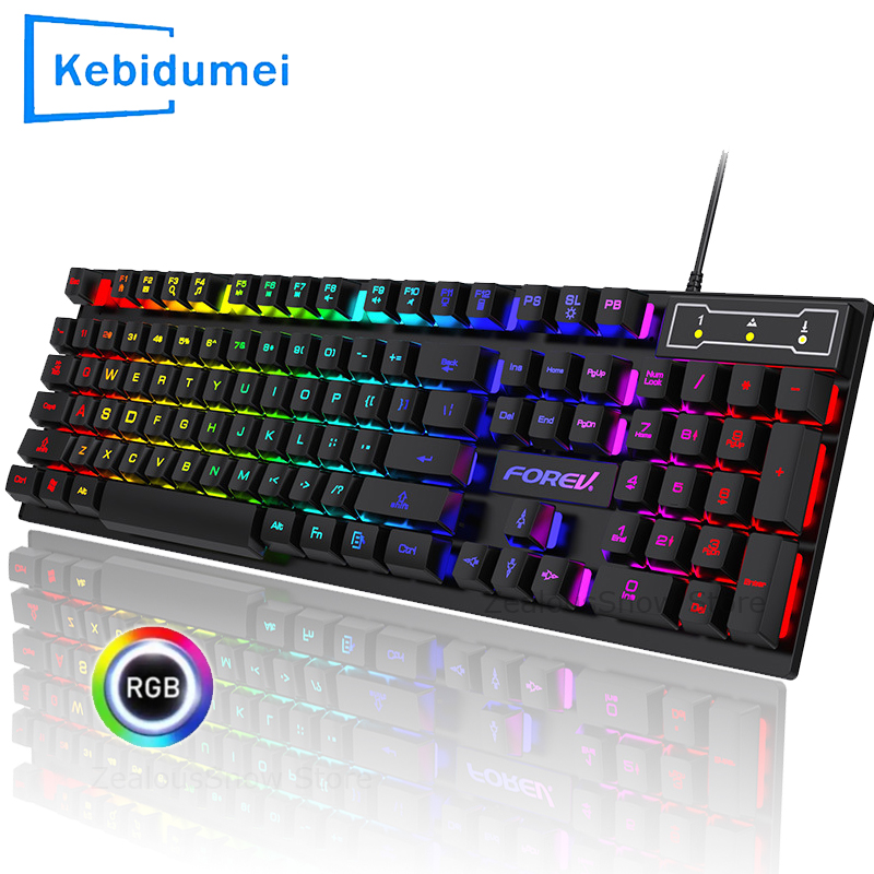 Klawiatura do gier RGB 104 klawisze Klawiatura mechaniczna Klawiatura przewodowa USB Kolorowe podświetlane nakładki na klawisze do komputera Laptop PC Gamer