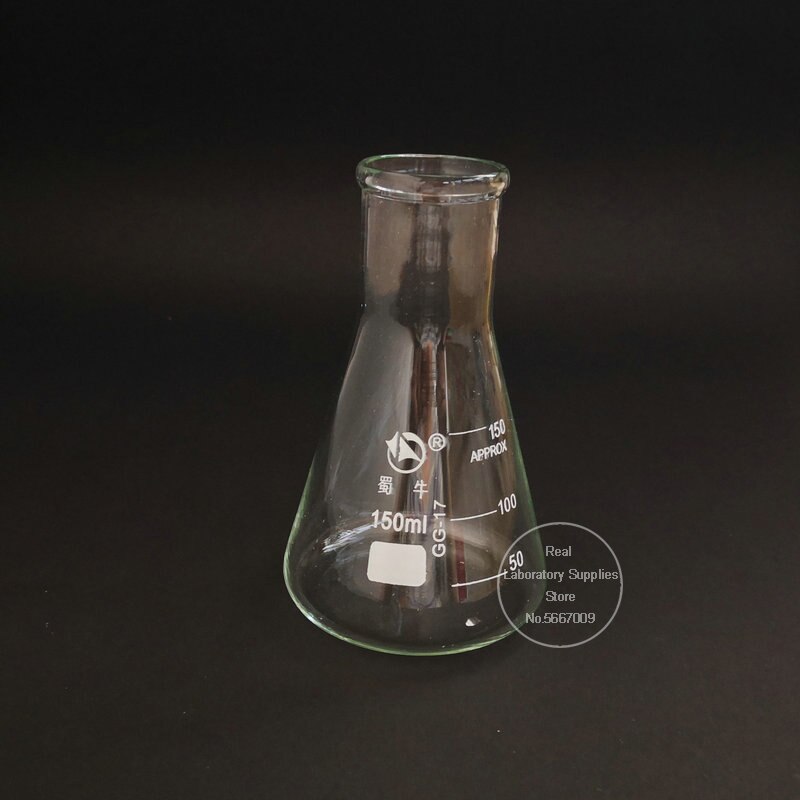 1set (100ml, 150ml, 200ml) Laboratory Borosilicate Glass Flask Wide Neck Conical Triangular Flask