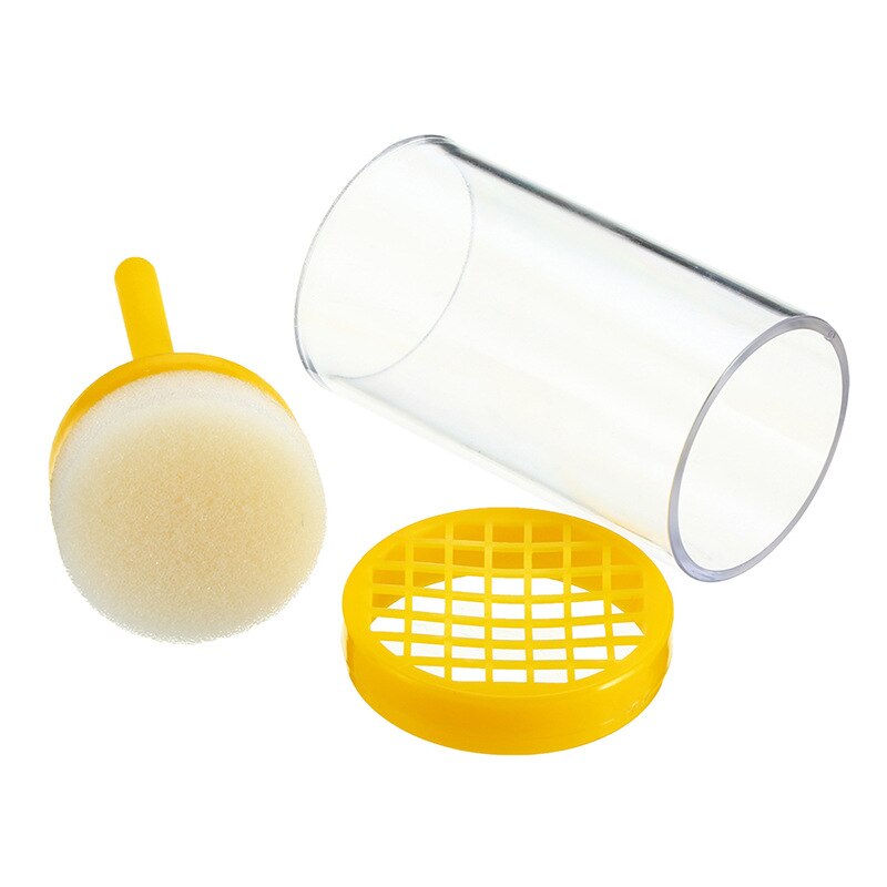 1 set Plastic Queen Bee Marking Cage and Bee Marker Pen Marker Bottle with Plunger Capture Queen Beekeeping Equipment