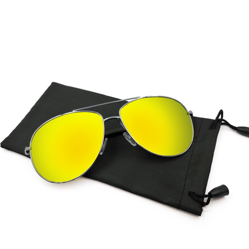 DIE ZEIT 6023 ultraleicht 17g sport angeln polarisierte gläser für angeln sport sonnenbrille metall rahmen nachtsicht gläser: Yellow