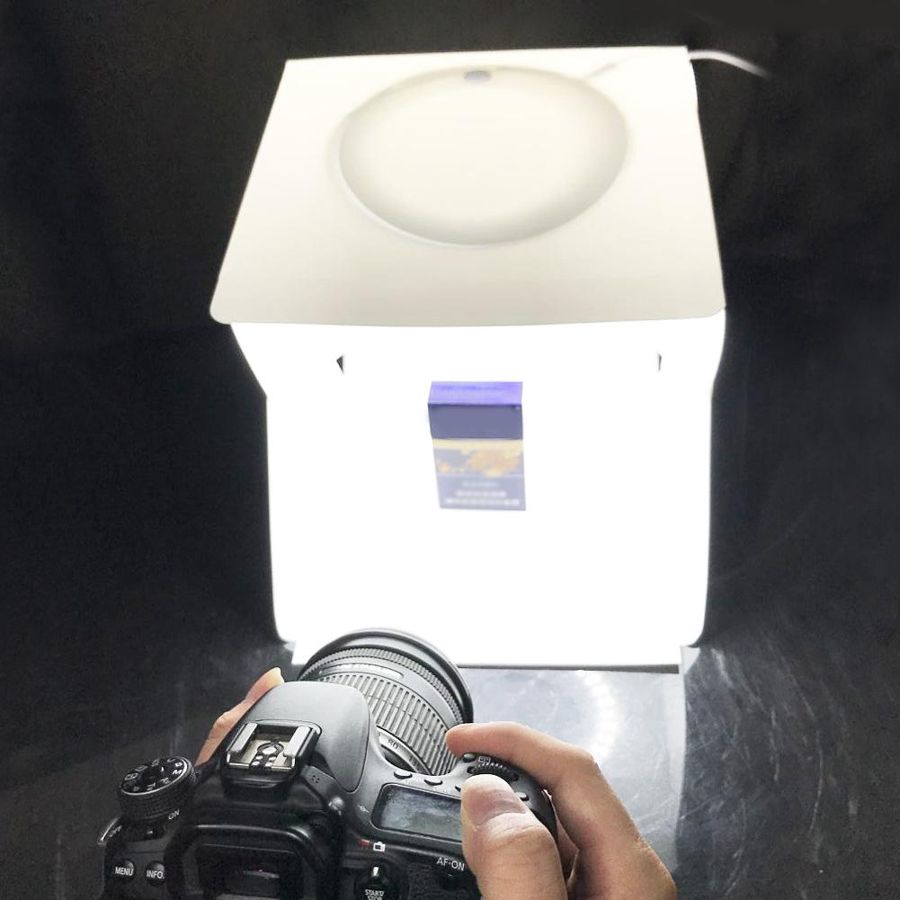 Studio foto Mini Ring Licht Klapp Leuchtkasten Foto Box LED Fotografie Studio Kamera Schießen Zelt caja de luz para fotografia