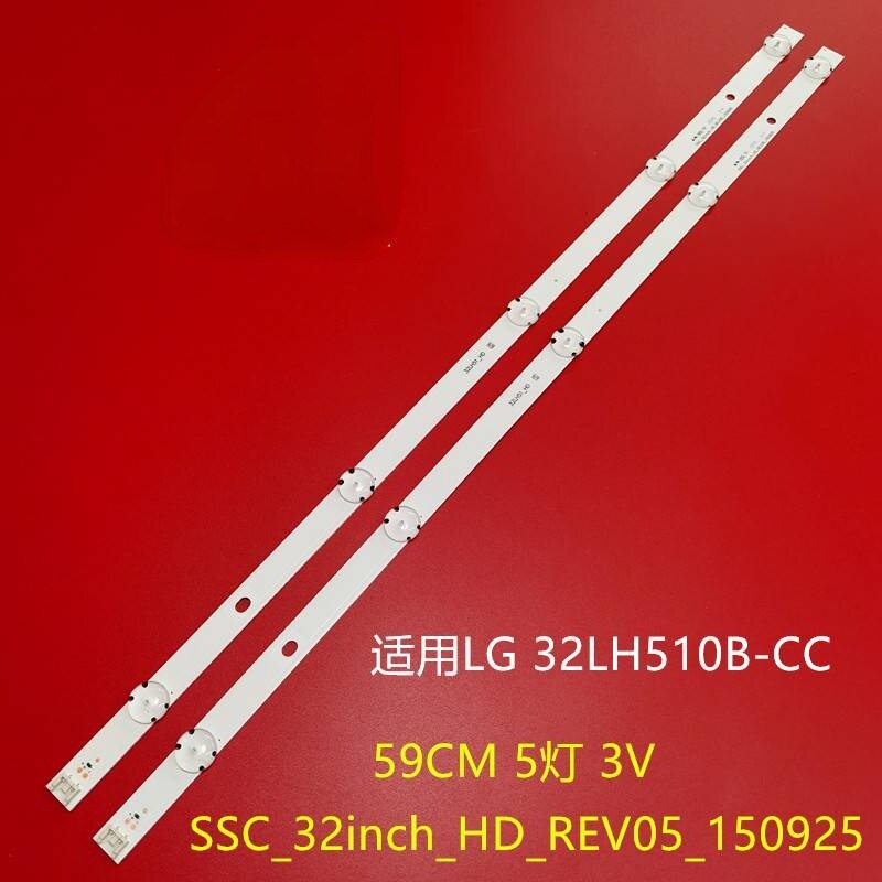 Tira de luces LED de retroiluminación, accesorio para televisor LG 32LH510B 32LF510U 32LH590U 32LH570B HC320DXN-VHVS2-214X, 5 lámparas, 10 piezas