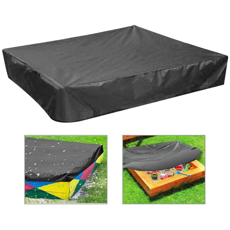 Sandbox Cover Square Waterproof Sand Pit Cover Dustproof Protection Sandpit Pool Cover Sandbox Canopy with Drawstring