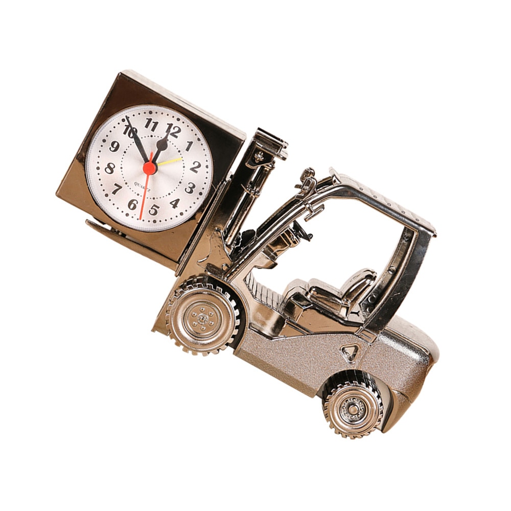 Gabelstapler Lkw Alarm Uhr retro Nostalgie Wecker Gabelstapler Lkw Alarm Uhr Schmuck (Schwarz Gold Farbe ohne Batterie)
