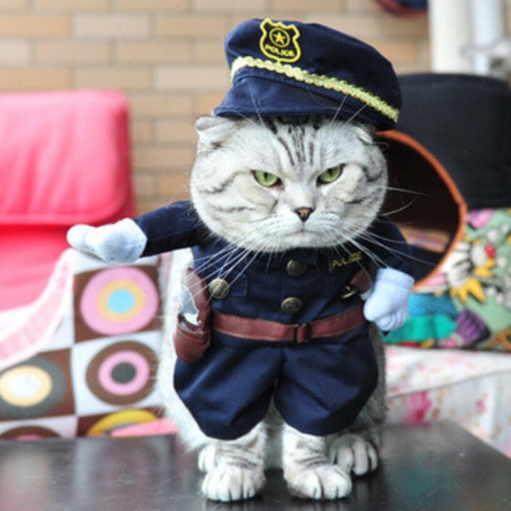 cute funny Cosplay clothing for Pet Funny Cat Costumes Clothing Dress Clothes for party Cosplay different career#0212y10: F / M