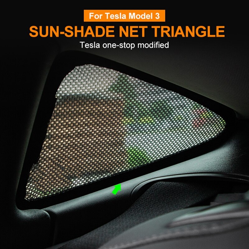 Bilvindue solskærm til tesla model 3 solskærms tilbehør tilbehør med tre hjørner solskærm linje nuancer beskytter model tre
