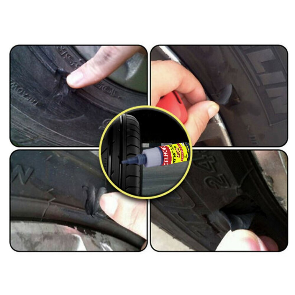 480S 20G Auto Lijmen Band Reparatie Zwarte Lijm Sealer Kalefateren Auto Rubber Reparatie Band Lijm Venster Speaker Seal band Reparatie Lijm