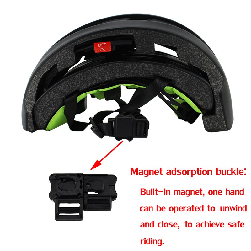 Casco de ciclismo plegable portátil para hombre, para bicicleta de montaña, para Ciudad y carretera, ligero con luz trasera