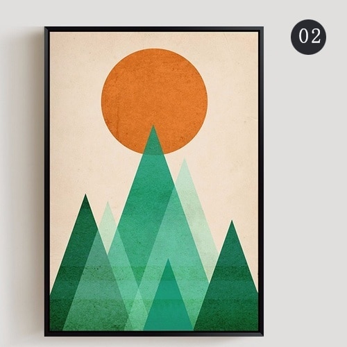 Nordisk 30 x 40cm væg kunst abstrakt lærred maleri plakat stue akvarel børnehave