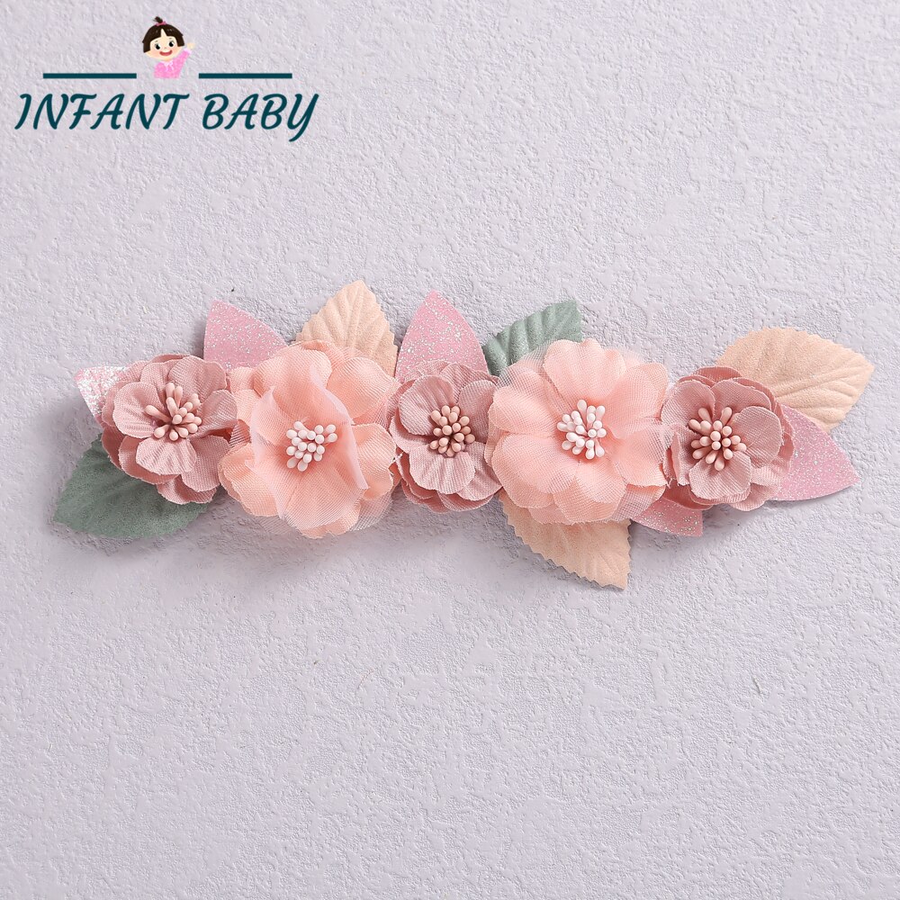 Cinta de cabello con flores para bebé para las niñas cintas para el pelo, bebés para bebé niñas niños diademas turbante recién nacido Haarband bebé accesorios para el pelo: 4