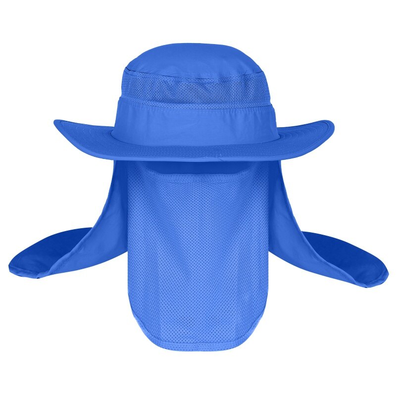 Gorros con solapa de pesca para hombre y mujer, sombrilla a prueba de viento, cubierta desmontable/extraíble para cuello de oreja, sombrero de pescadores, ropa deportiva para exteriores, accesorios: L