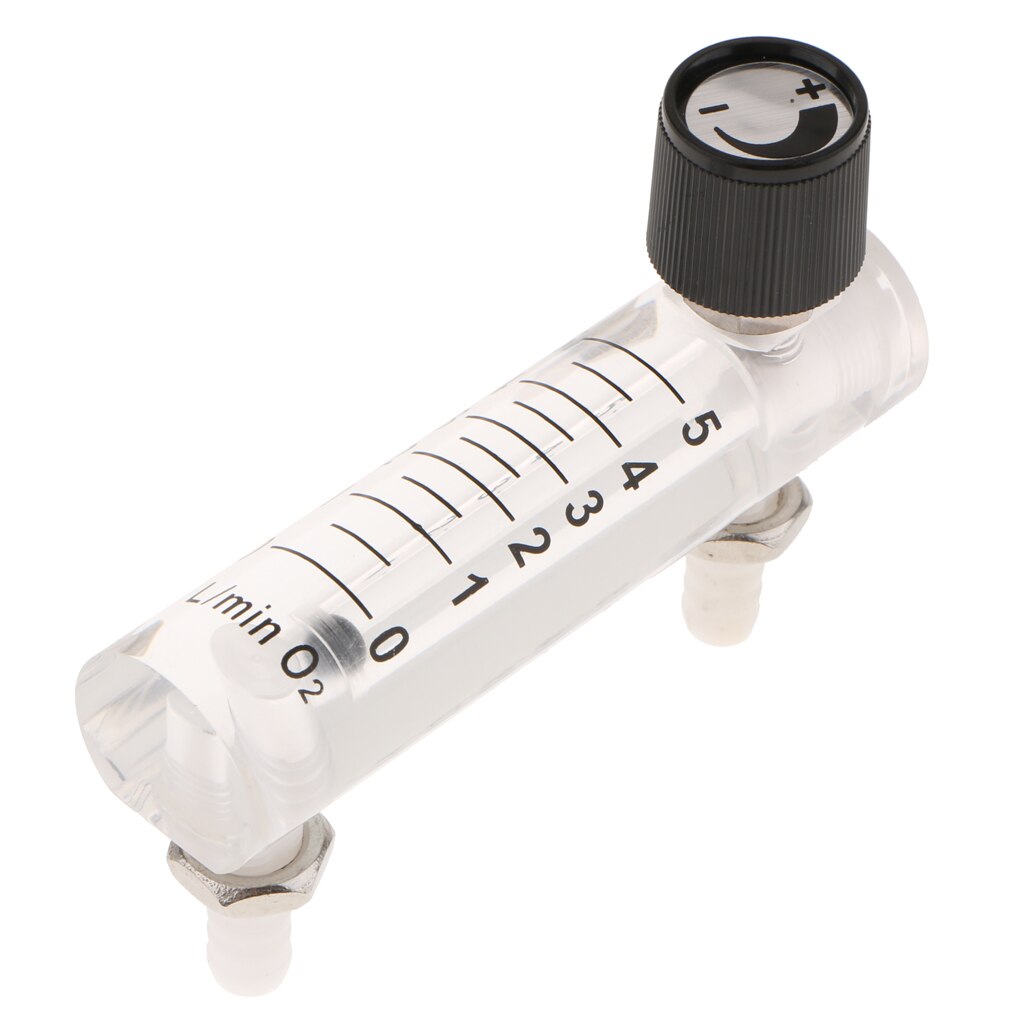 0-5L/min Range 0-5LPM Oxygen Flow Meter Flowmeter W/ Control Valve For Air,8mm Hose Fitting