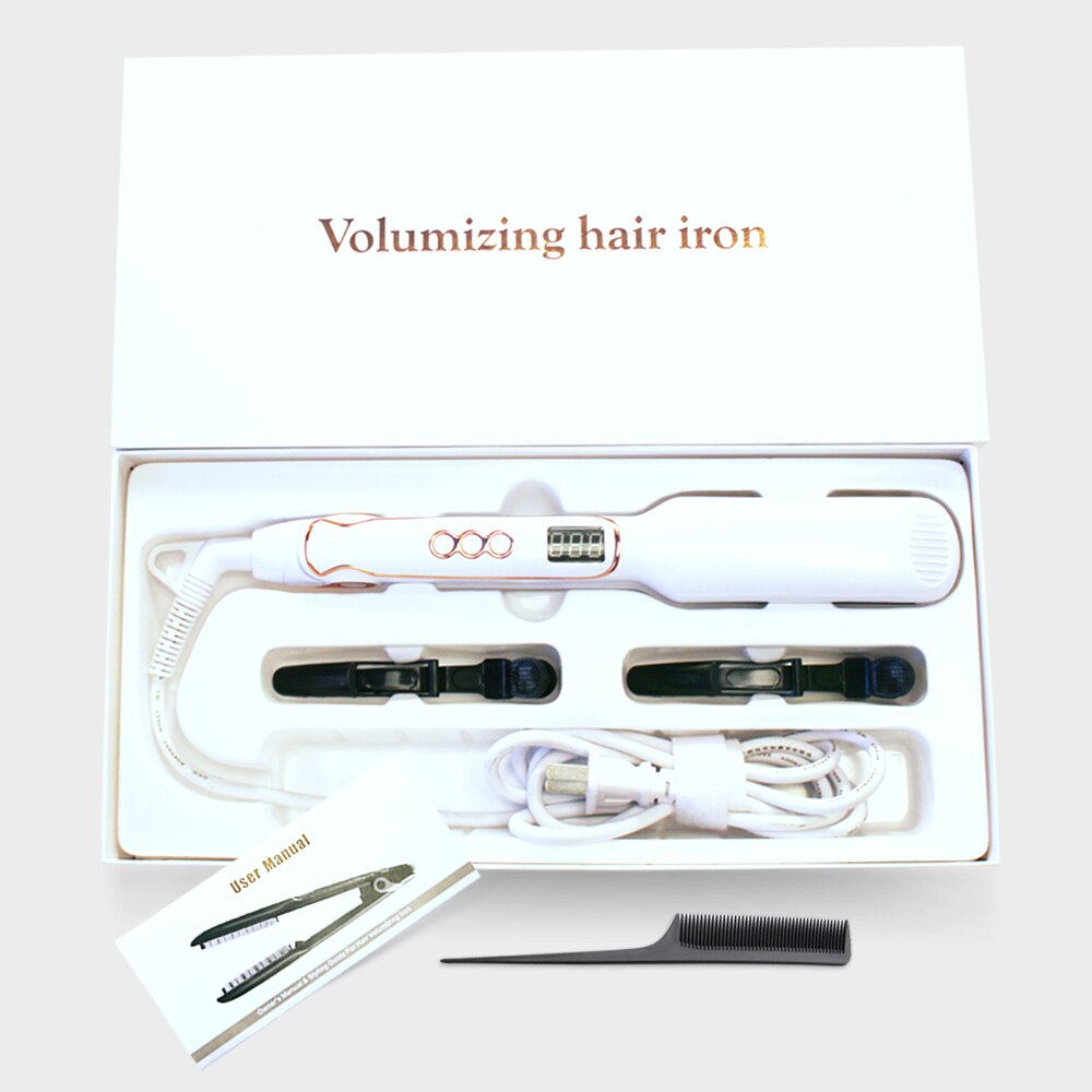 Hair Volumizing Flat Iron Hair Wortel Volumizer Stijltang Digitale Lcd Display Haar Rechttrekken Styling Tools