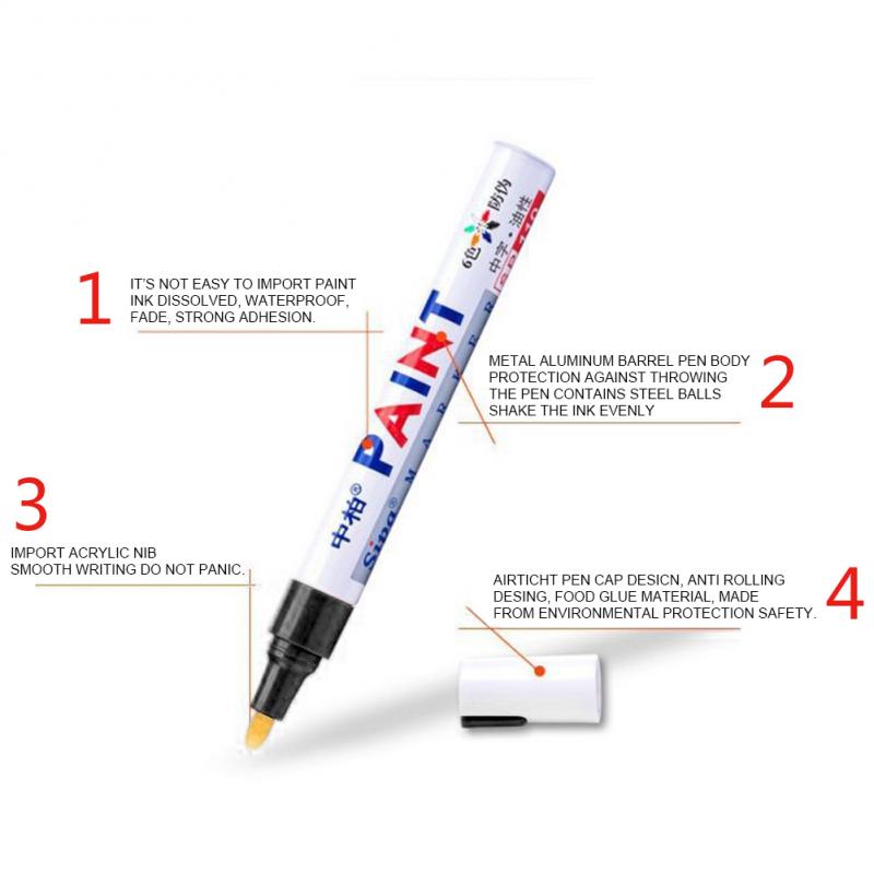 Car Scratch Repair Paint Tire Pen for Volvo XC90 XC60 S90 S60 V70 S40 V40 V70 Jeep Renegade Wrangler JK Grand Cherokee: Black