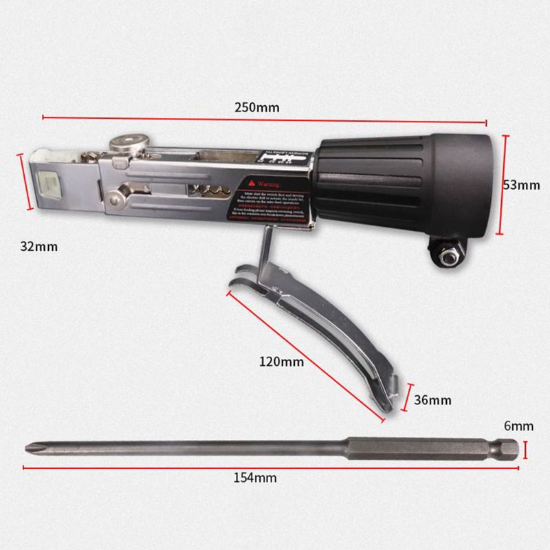 Automatische Elektrische Houtbewerking Tool Schroevendraaier Keten Nail Adapter Power Boor Attachment Huishoudelijke Professionele Set