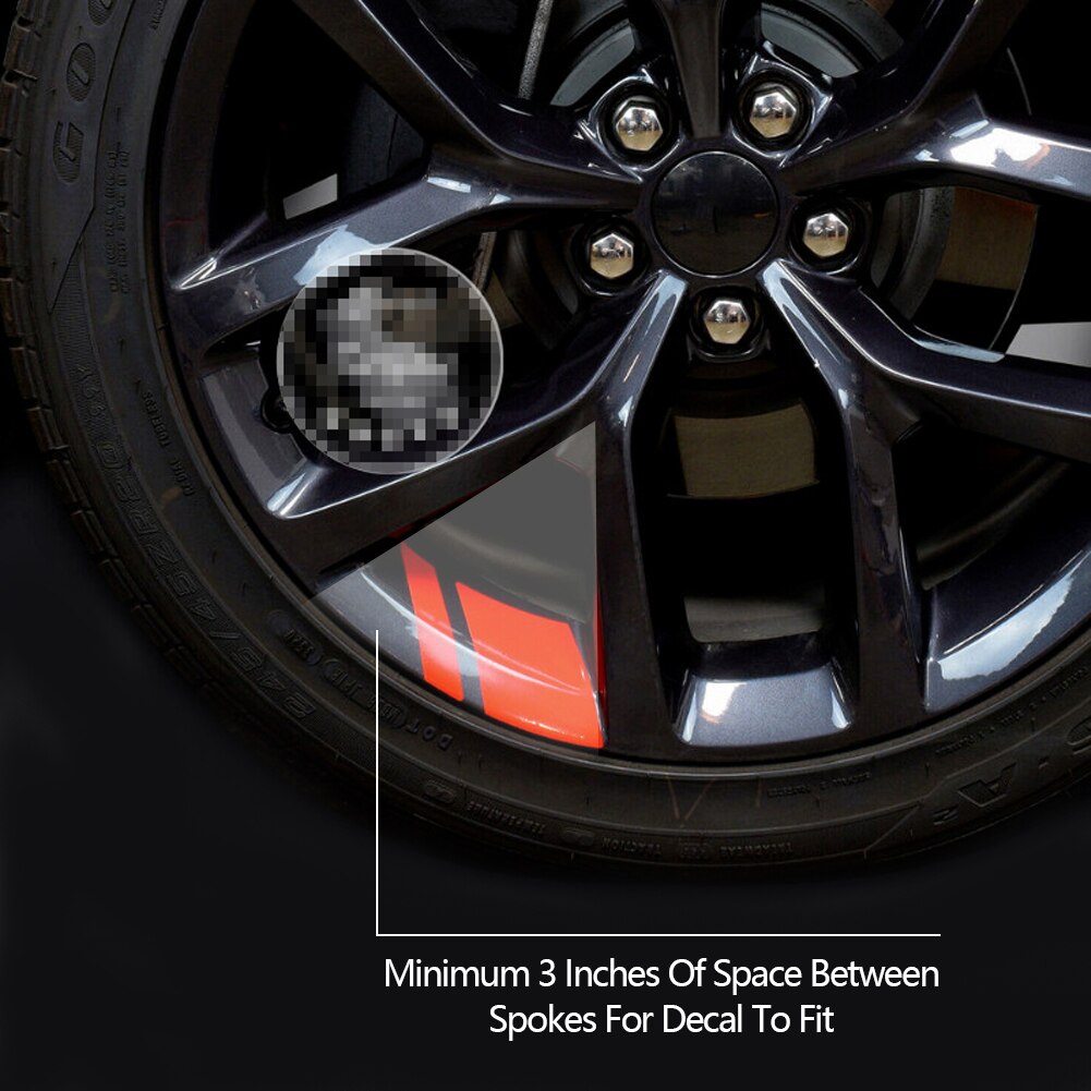 6 Pcs Traffic Safety Warning Tape Reflective Car Wheel Rim Vinyl Decal Sticker Waterproof Reflective Sticker For 18"-21"