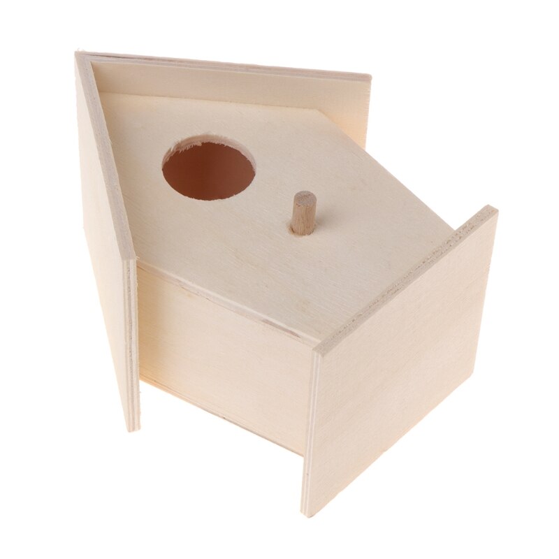 Bird Nest Natural Wood House Wall Mounted Parrot Birdcage Garden Decor