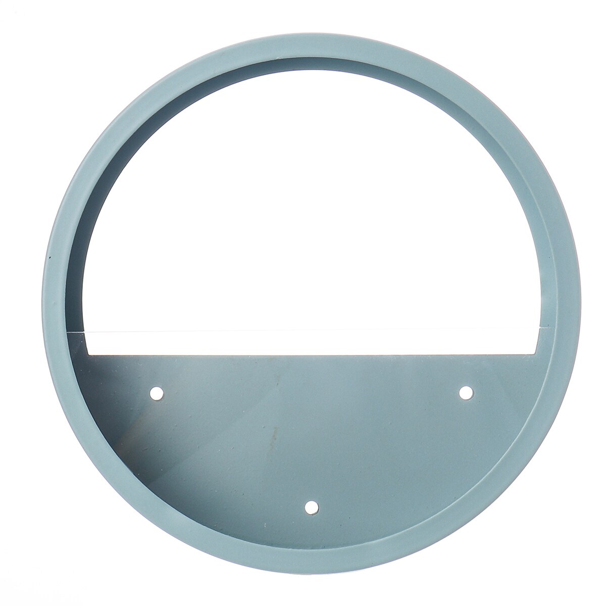 Vase mural rond en métal et fer, couleur unie, panier de fleurs artificielles, jardinière murale suspendue, artisanat de décoration pour la maison: blue / 30cm