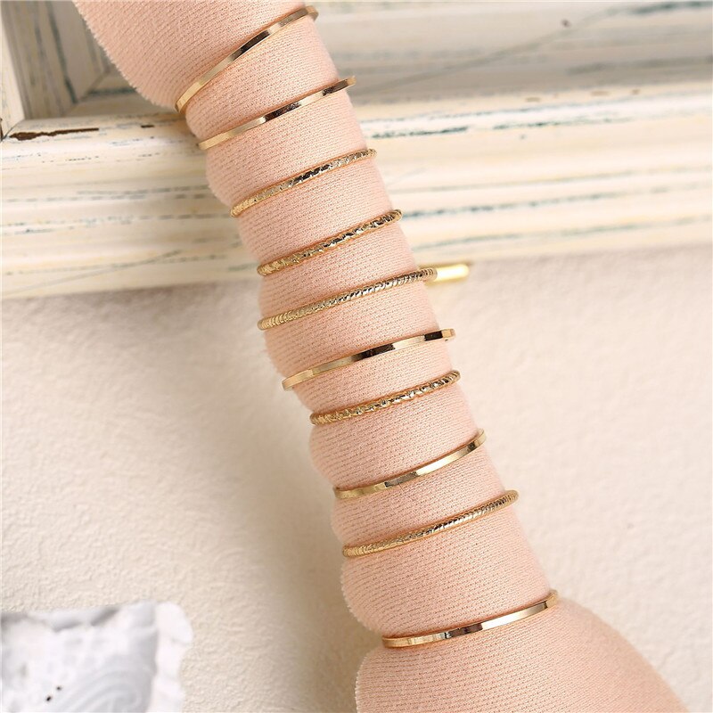10Stck Knöchel Ring einstellen Frauen Schmuck Goldenen Feinen Finger Ringe Für Frauen Zubehör Weibliche Damen Party Ring Anzug Femme ringe