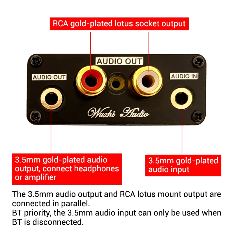 Ldac bluetooth 5.1 aptx hd qcc5125 ldac adaptador sem fio placa receptora dac placa decodificadora de áudio 24bit/96khz