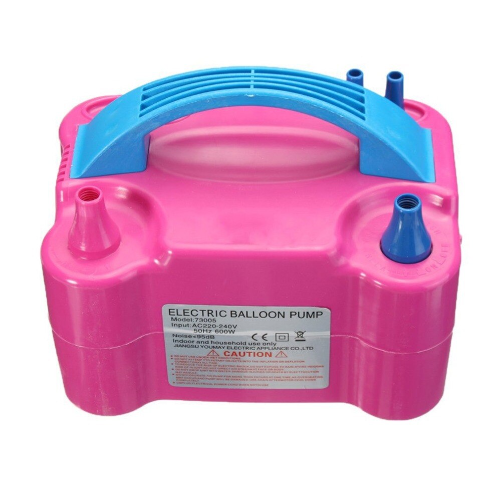 220V Double Hole AC Inflatable Electric Air Balloon Pump Electric Balloon Inflator Pump Portable Air Blower