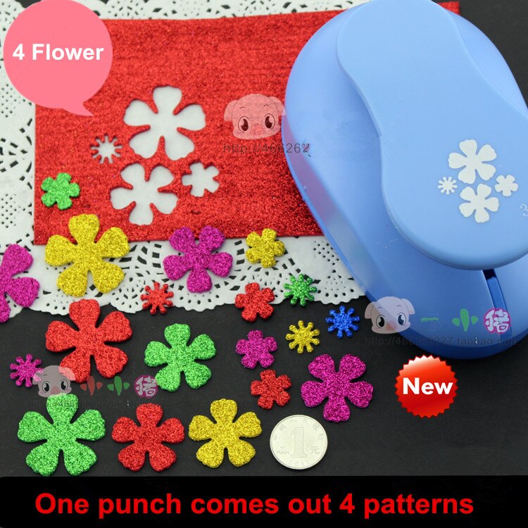 3 inch paper punch 4 pieces of flower for eva foam punch for DIY handmade Album punch scrapbooking paper cutter
