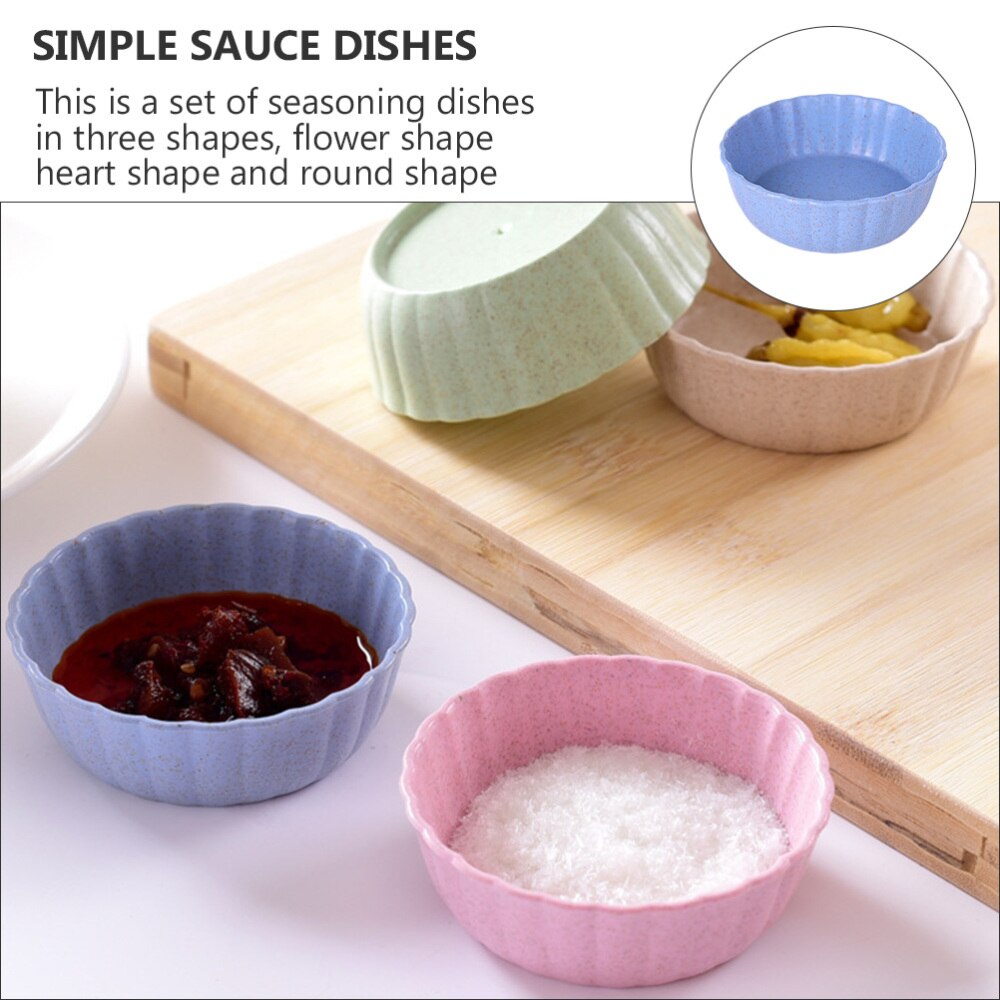 12 Pcs Useful Seasoning Trays Adorable Condiment Plates Exquisite Vinegar Dishes