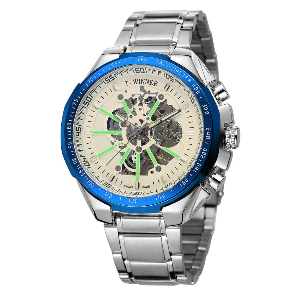 Winnaar Skeleton Dial Automatische Mechanische Horloge Waterdicht Mannelijke Lichtgevende Hand Polshorloge Topmerk Luxe Mannen Horloges: Type 5