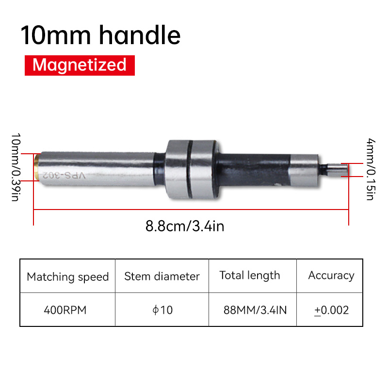 Buscador de bordes HSS mecánico de 10MM para fresadora, máquina de torno, Sensor de punto táctil, fresa, herramienta de medición rápida