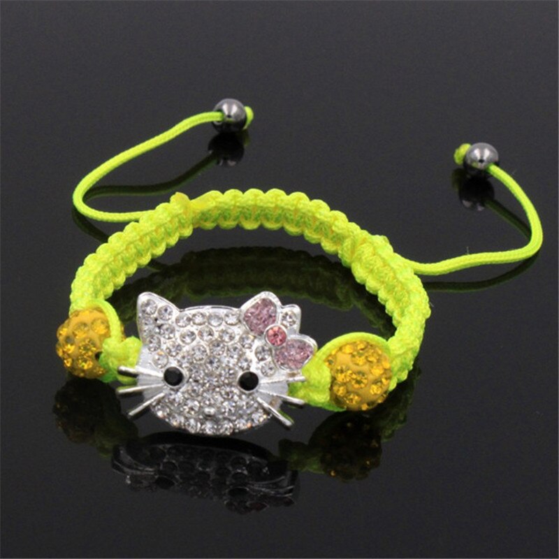 1pcs Shambhala child cat head bracelet: yellow