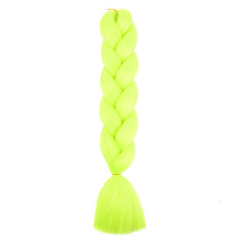 Estensioni trecce jumbo sintetiche da 24 pollici Capelli lunghi Yaki intrecciati lisci Capelli afro di colore Ombre per le donne