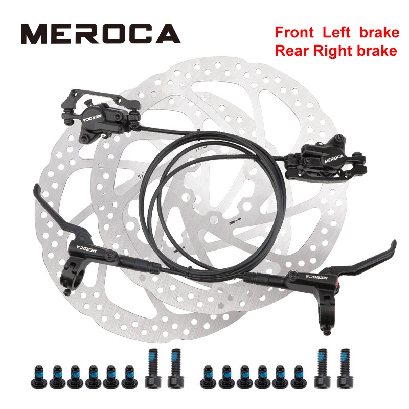 Meroca HD-M800 Aluminium Mtb Hydraulische Rem 160Mm Rotor 6-Pin Disc 800/1400Mm Mountain Fiets olie Rem Fiets Accessoires