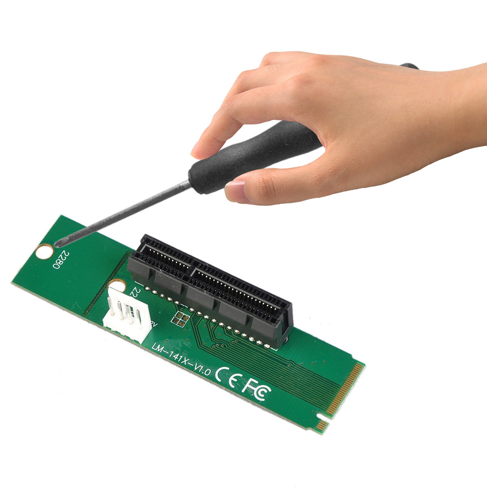 NGFFl Interface to PCIE Converter Adapter Card for Laptop External PCIE X4 Slot Adapter Express Riser Card Computer M.2 to PCIE