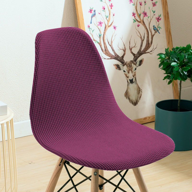 Housse de siège pour chaise Eames, lavable, amovible, sans accoudoirs, pour Banquet, maison, hôtel, 1 pièce: Violet