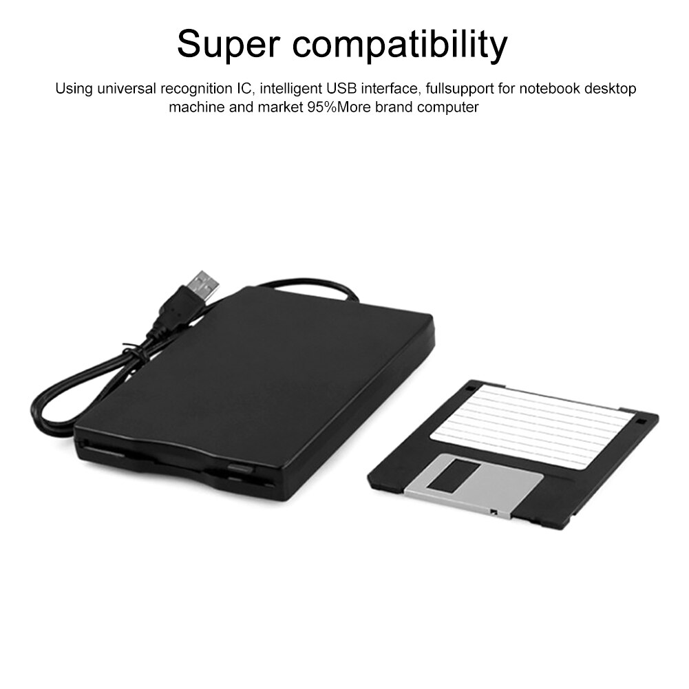 Floppy Drive Plug And Play 1.44M FDD Laptop PC Plastic Durable Travel Portable External Disk Computer Accessories USB Interface