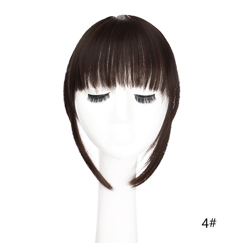 Talang bangs hair extensions flat nett bangs syntetisk klips i hår lugg frynser hairpieces hair extensions for kvinner