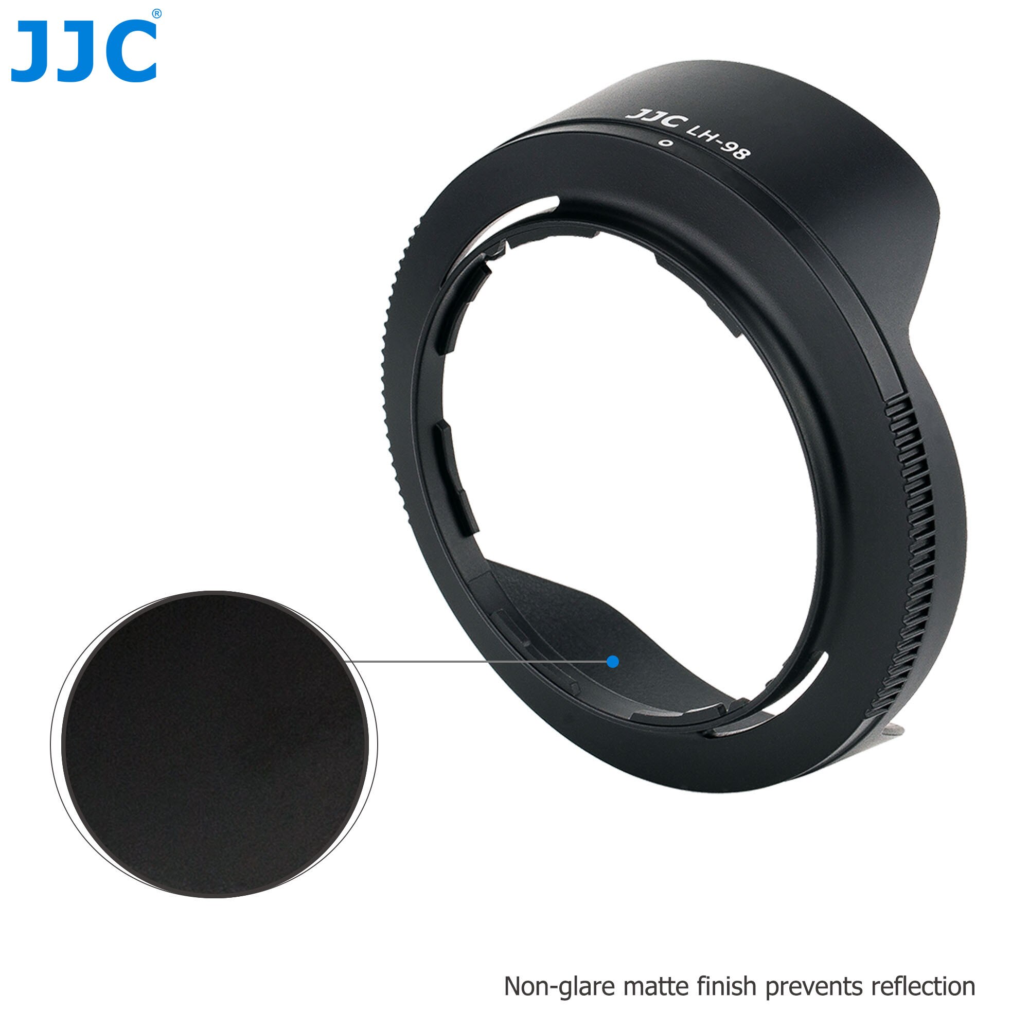 Jjc HB-98 Omkeerbare Dedicated Zonnekap Shade Voor Nikon Nikkor Z 24-50Mm F/4-6.3 lens Op Nikon Z5 Z6 Z7 Z6II Z7II Camera