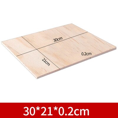 Multi Size Aviation Model Layer Board Plywood Plank DIY Hand Craft Heat Transfer Wooden Modeling Materials: 0.2cm