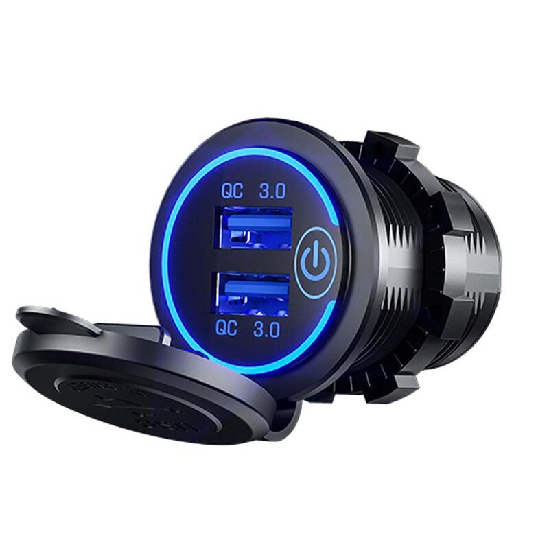 Car USB Car sockets Quick 3.0 Universal Charging in car 2 Port mobile phone for samsung 11 7: G357821A