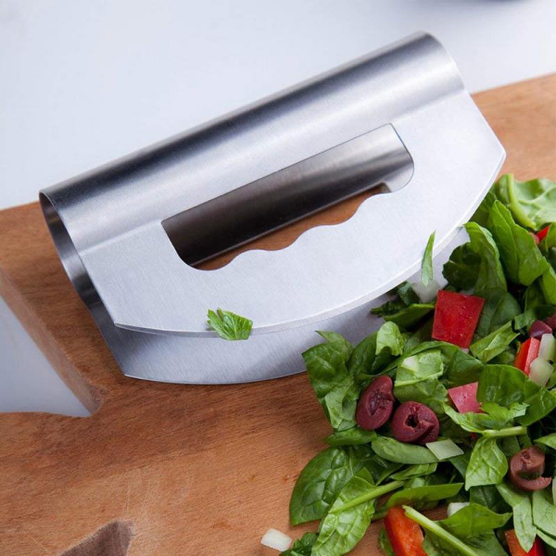 All Stainless Steel Double Cut Salad Salad Chopped Vegetable Cheese Cheese Cut Knife Vanilla Knife