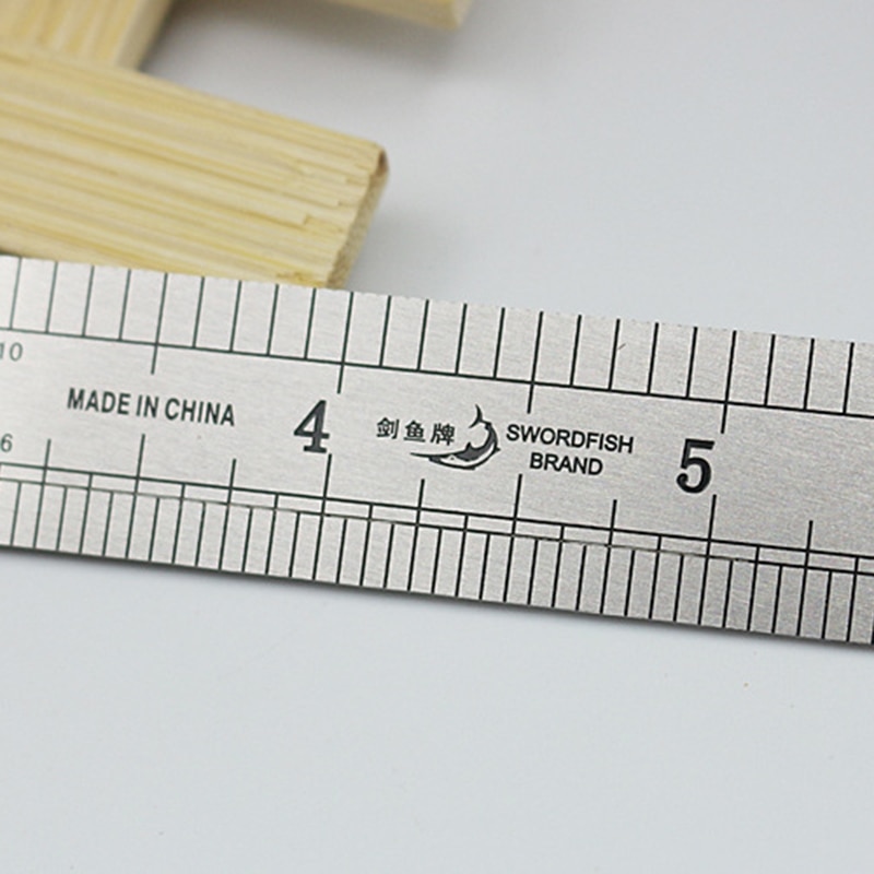Stainless Steel 1Pcs Metric Steel Ruler Double-sided Scale Metric Ruler Tool Measuring Range Layout 15-100 CM