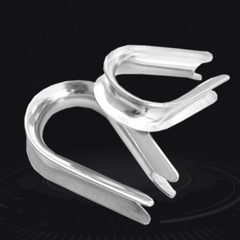 Stainless Steel Wire Rope Collar Triangular Boast Ring M3 Cable Rope Collar Cable Clamp Triangular Casing Ring Set of 50