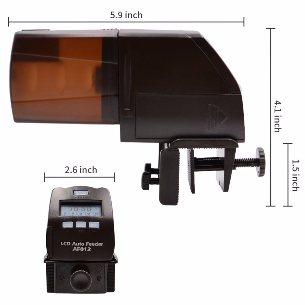 Nicrew-alimentador automático de peces, Digital, LCD, para acuario, estanque, temporizador, alimentador automático de comida, capacidad ajustable para amantes de los peces