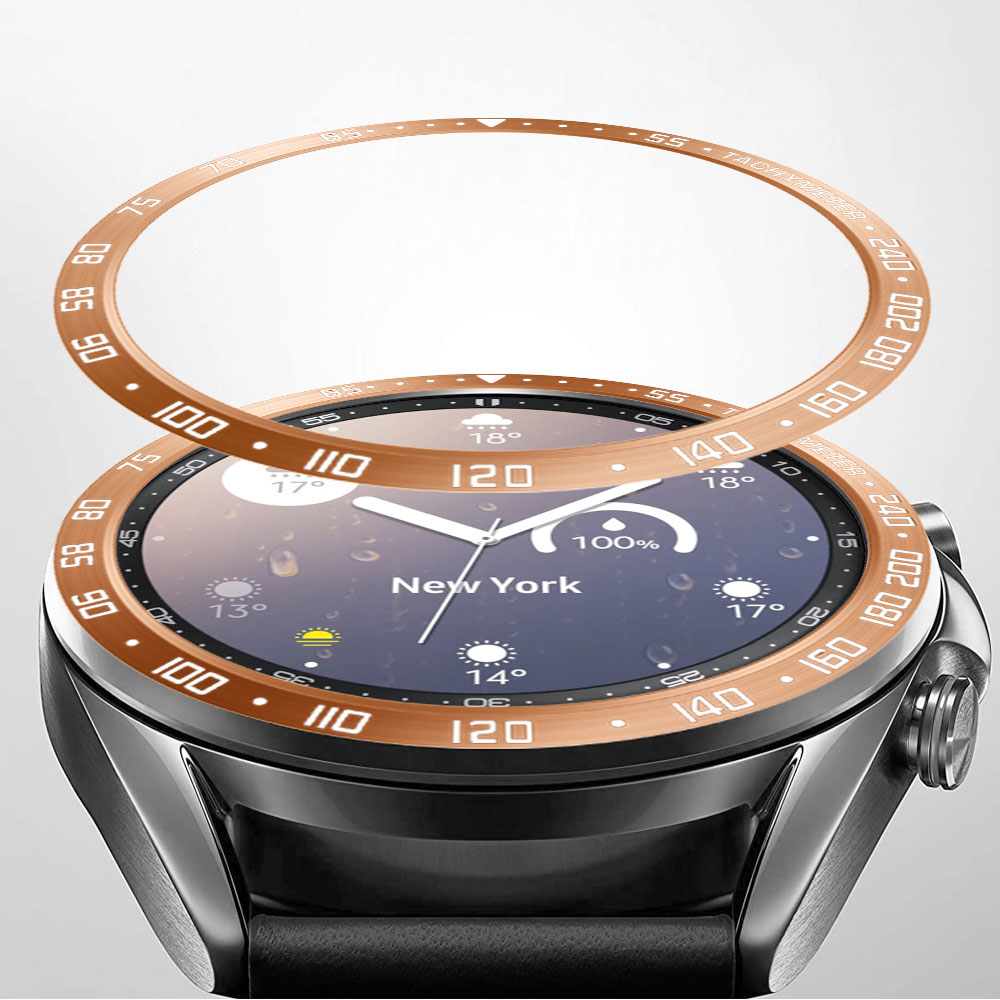 Obudowa ze stali nierdzewnej smartwatch do Samsung Galaxy Watch 3 45mm 41mm tarcza Bezel pierścień samoprzylepna ochrona przed zarysowaniem metalowa obudowa