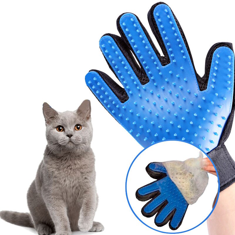 Hund Pflege Handschuh Katze Wolle Handschuhe Haustier Haar Entfernung Deshedding Pinsel Kamm Haustier Hunde Katzen Sauber Massage Haar Entferner Präparierte pinsel