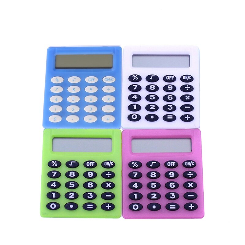 Mini calculadora electrónica portátil de , calculadora de bolsillo de Color caramelo para estudiantes, suministros escolares