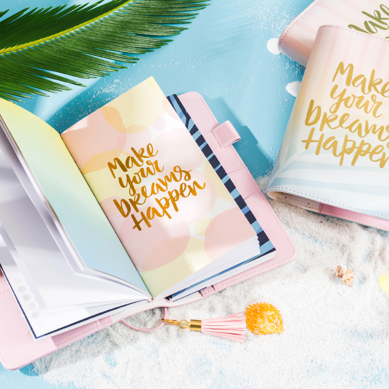 Lovedoki Dokibook A5 A6 notebook planner notebook Diary Agenda Pink gold Kawaii diy Organizer stationery